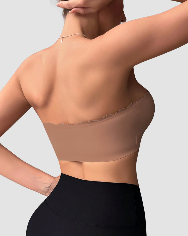 Comfortable Breathable Scallop Trim Hook & Eye Front Bralette
