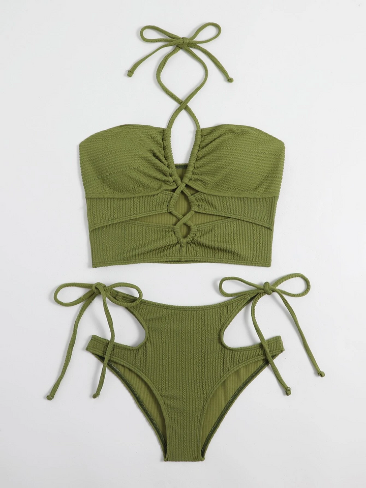 LilyLove® Fashion Design Hollow Out Lace-Up Bikini Set