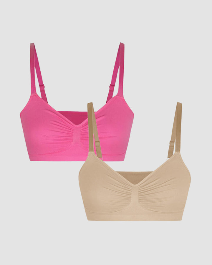 Full Coverage Comfort Wireless Sculpt Bra (2 Pcs)