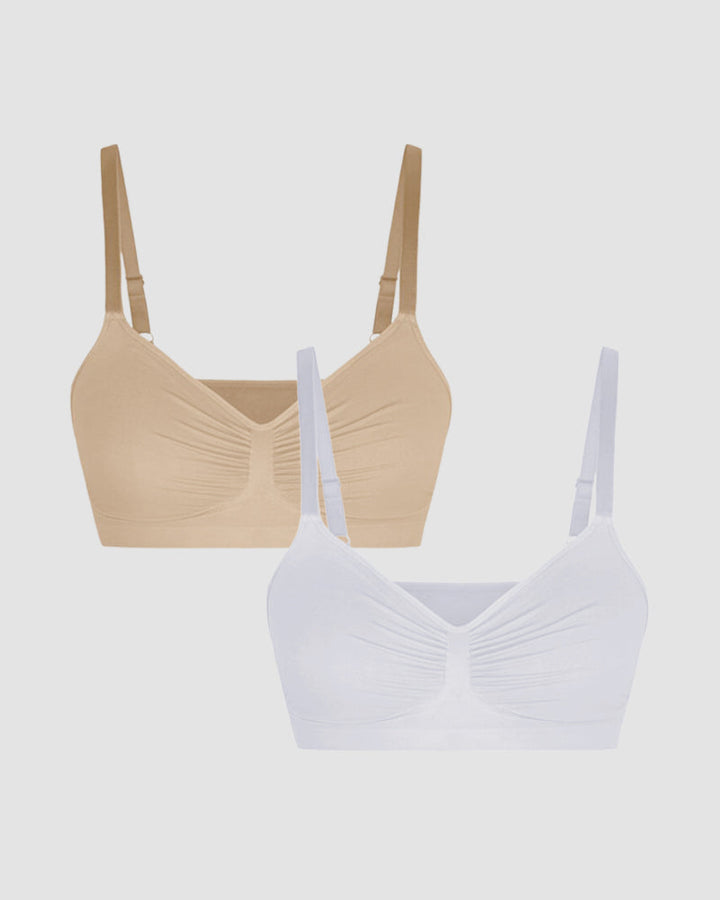 Full Coverage Comfort Wireless Sculpt Bra (2 Pcs)