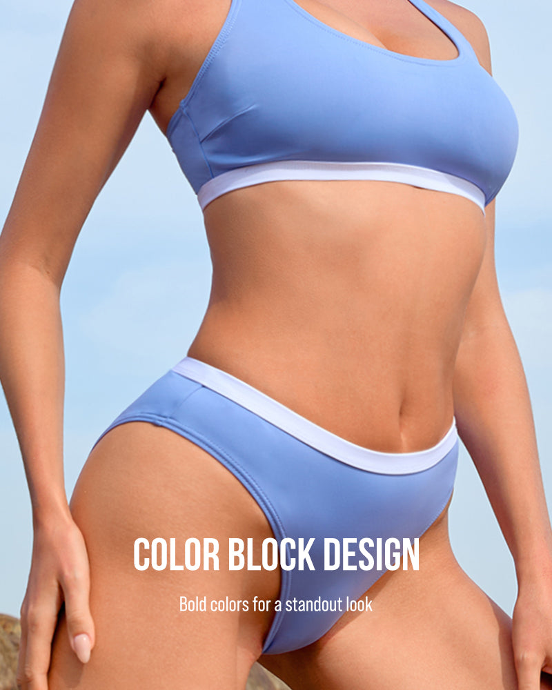 Sporty Bralette High Waist Bikini Set