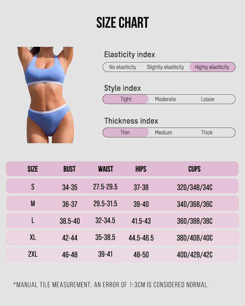 Sporty Bralette High Waist Bikini Set