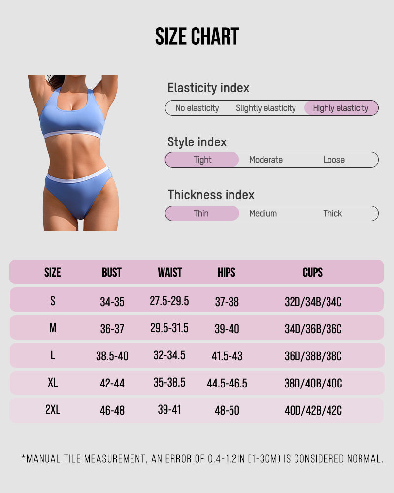 Sporty Bralette High Waist Bikini Set