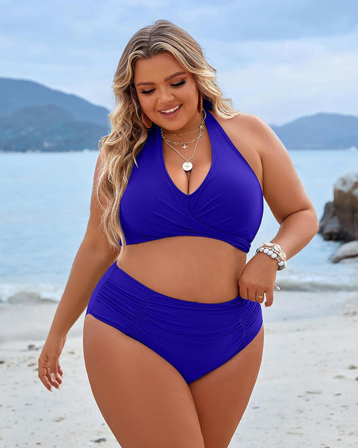 Tummy Control Bathing Suits Modest High Waisted Bikini Sets