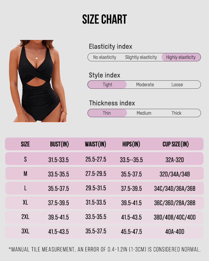 Ruched Cut Out Tummy Control One-Piece Swimsuit