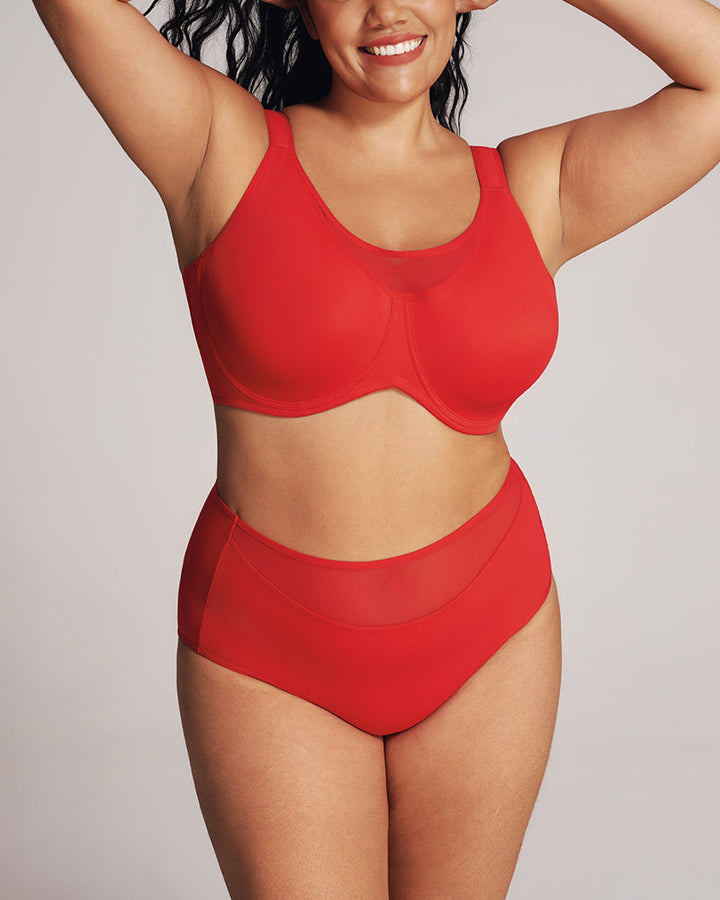 Mesh Cooling Full Coverage Minimizer Bra