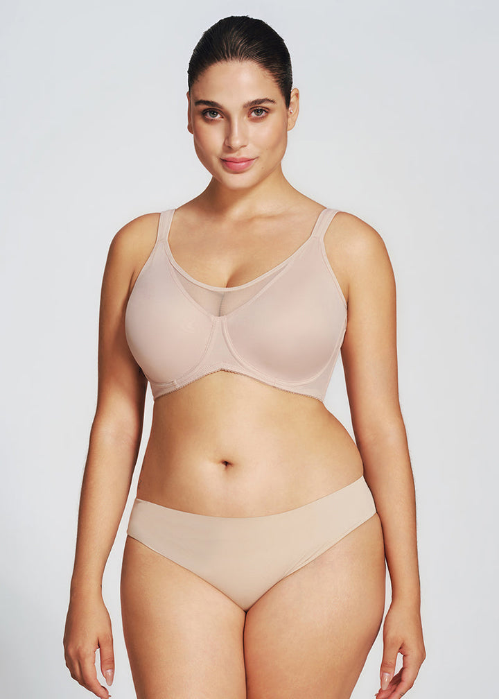 Mesh Cooling Full Coverage Minimizer Bra