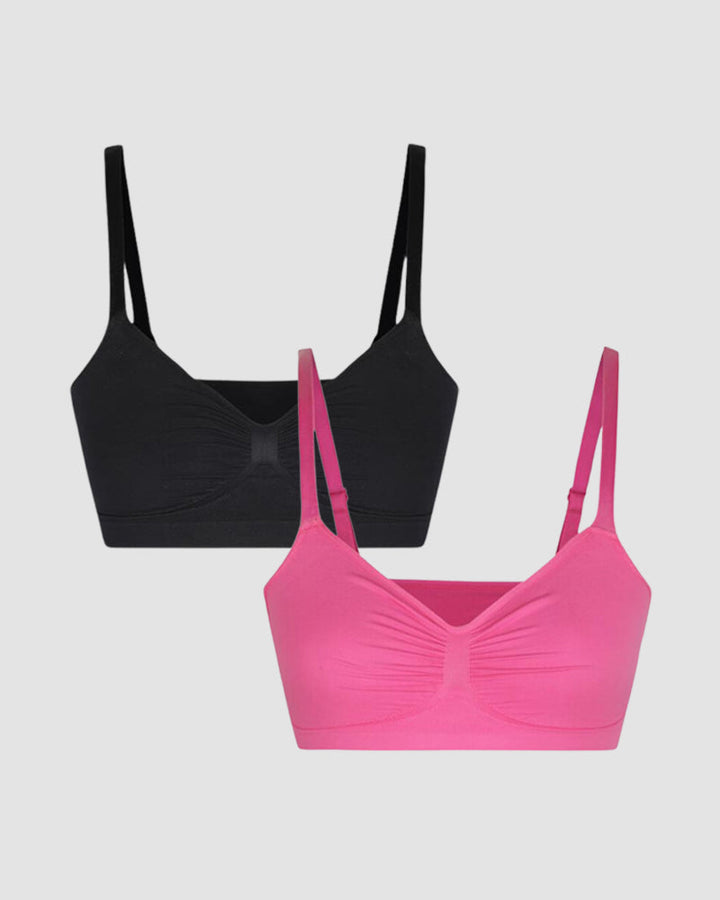 Full Coverage Comfort Wireless Sculpt Bra (2 Pcs)