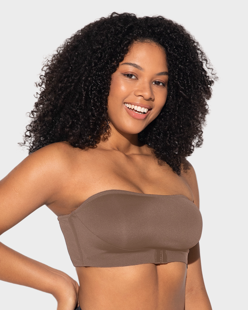 Front Closure Wireless Push-Up Bandeau Bra