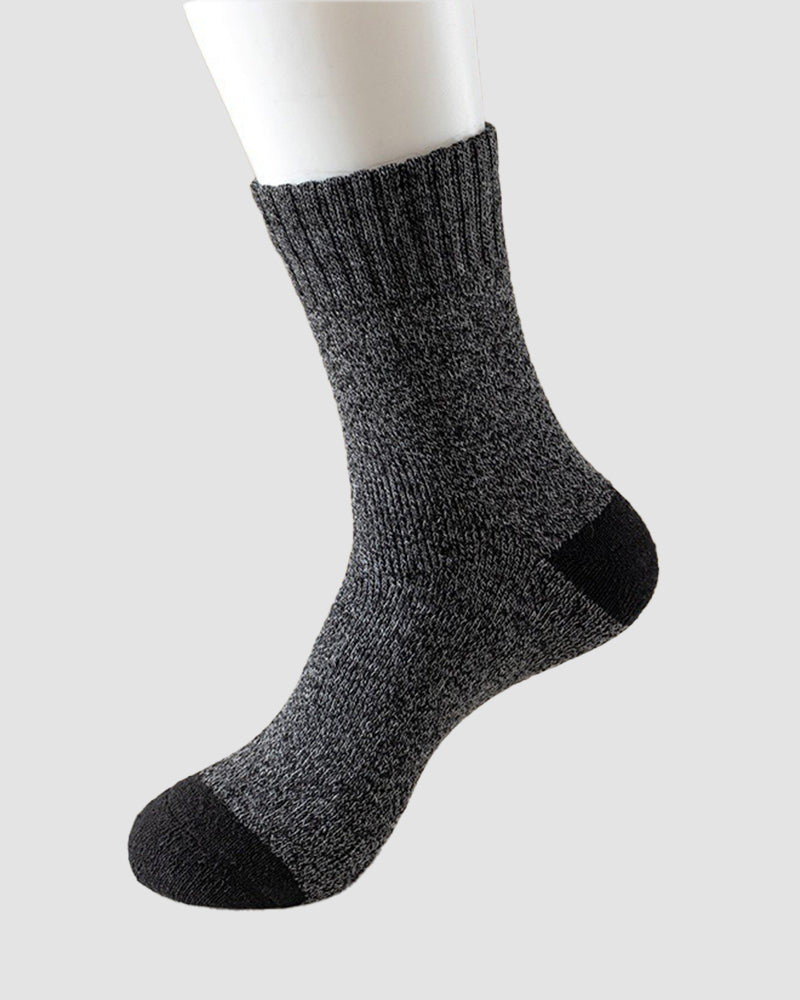 Men's Thermal Terry Loop Socks - 5 Pairs