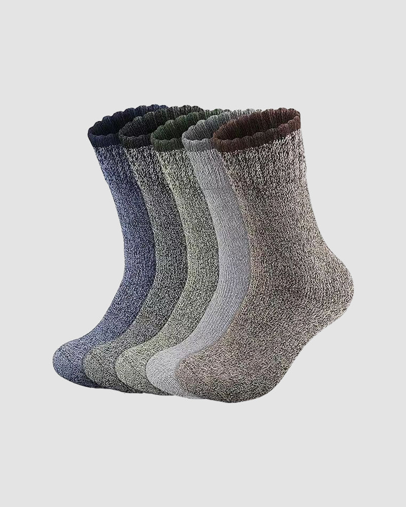 Men's Thermal Terry Loop Socks - 5 Pairs
