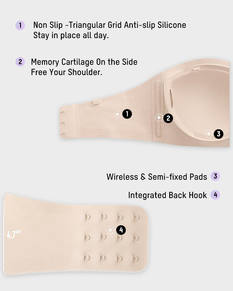 Versatile Strapless Padded Bandeau Bra