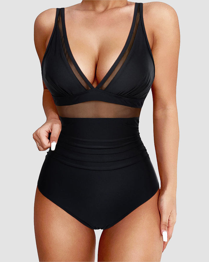 LilyLove® Sexy Mesh Tummy Control One Piece Swimsuit