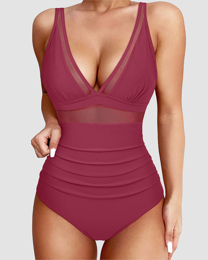 LilyLove® Sexy Mesh Tummy Control One Piece Swimsuit