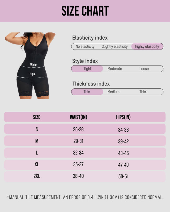 Tummy Control Butt Lifter Shaper with Zipper Crotch Fajas Colombianas