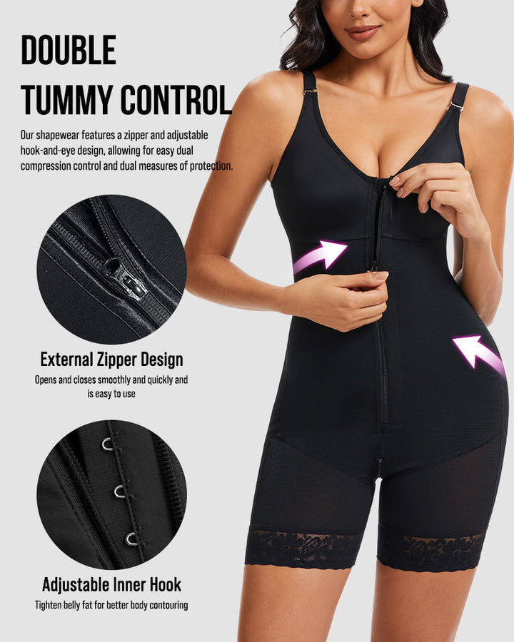 Tummy Control Butt Lifter Shaper with Zipper Crotch Fajas Colombianas