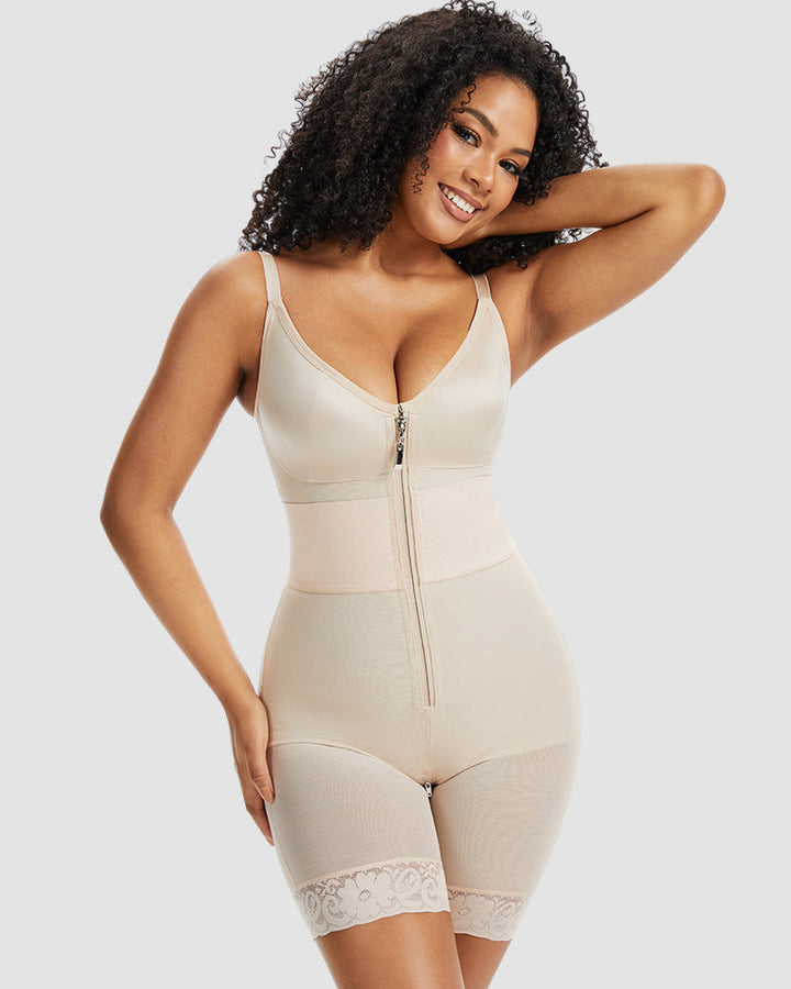 PowerMesh Deep V Bodysuit Shapewear