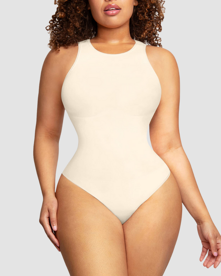 Crew Neck Sleeveless Sculpting Bodysuit Shapewear