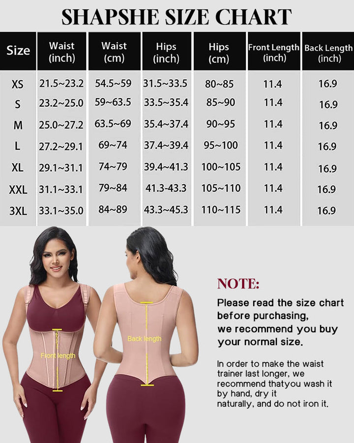 LilyLove® Double Waistband Corset Vest