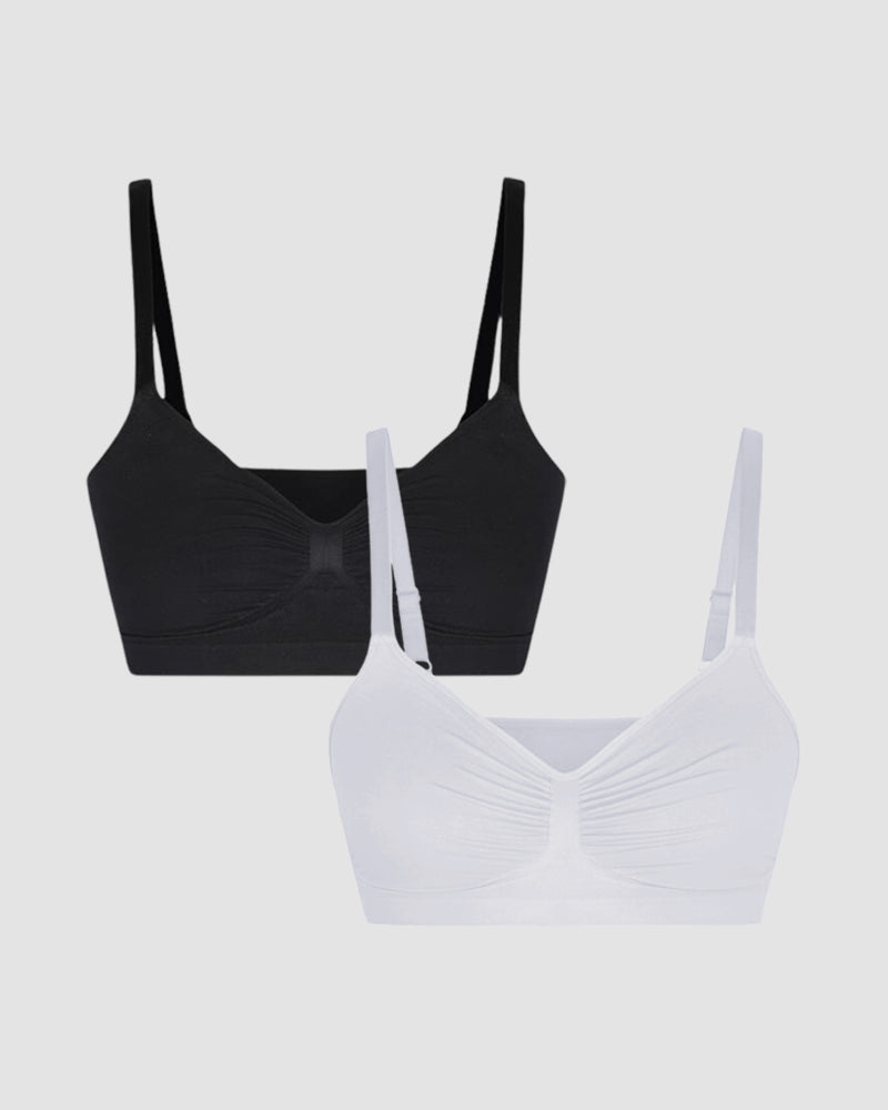 Full Coverage Comfort Wireless Sculpt Bra (2 Pcs)